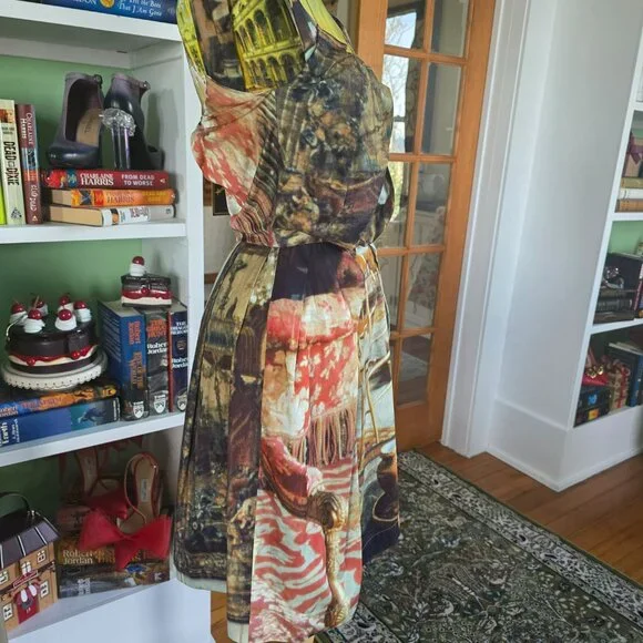 NWT Vivienne Westwood Anglomania Women’s Liberty Dress, Salon Print -- 38, US 2 - Picture 6 of 15